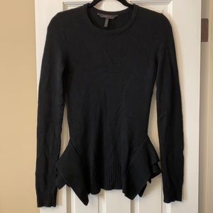 Bcbg black peplum sweater S